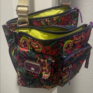 Lily Bloom Neon Floral Multi-Color Crossbody Bag